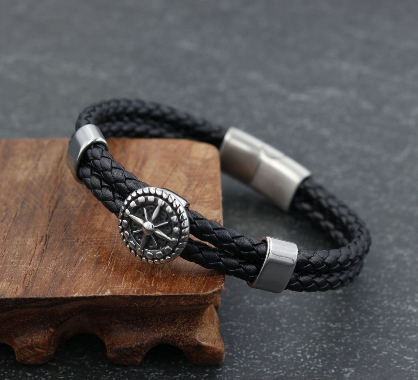 Double Compass Bracelet black