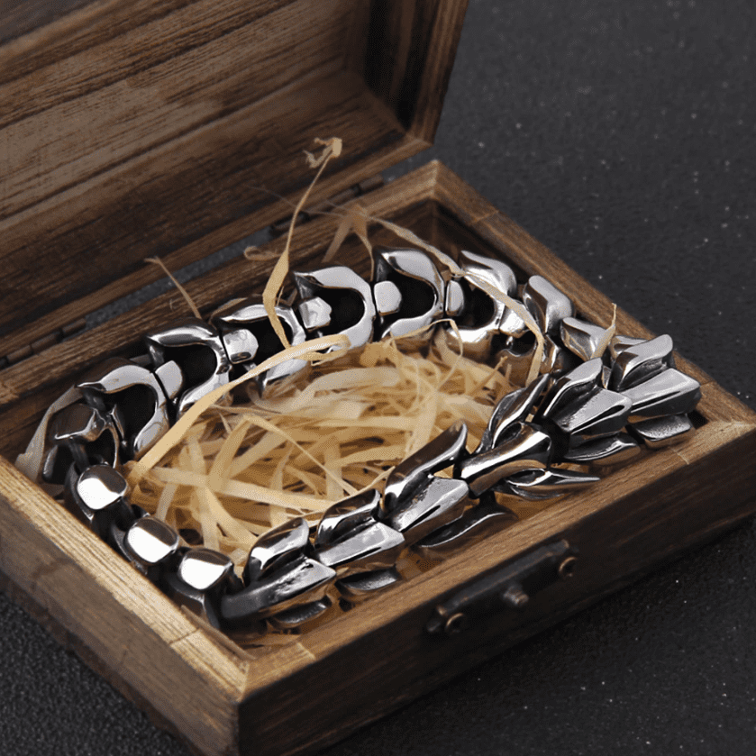 Silver Dragon Bracelet - Viking Century