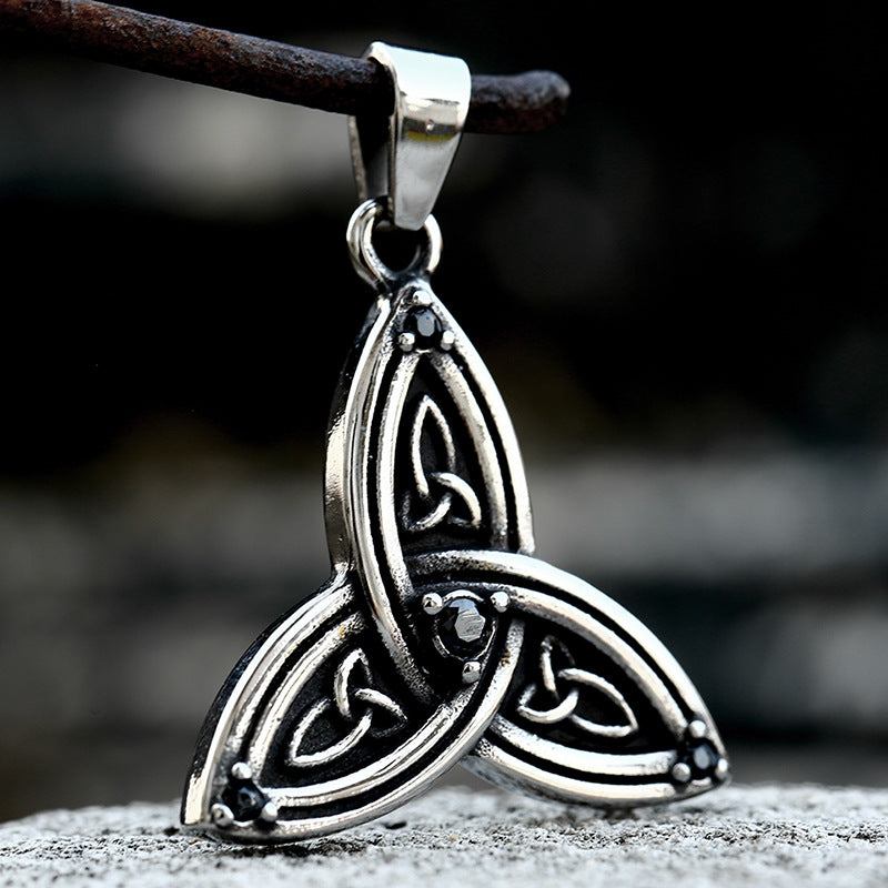 Crimson Triquetra Necklace