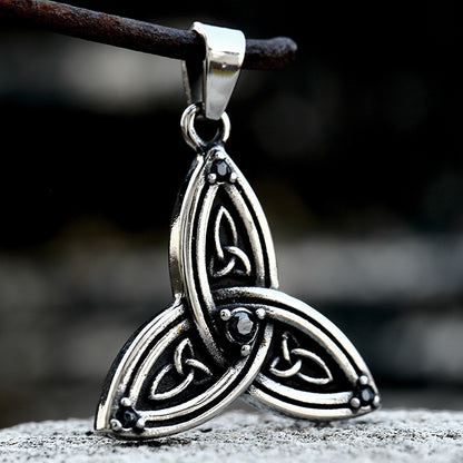 Crimson Triquetra Necklace