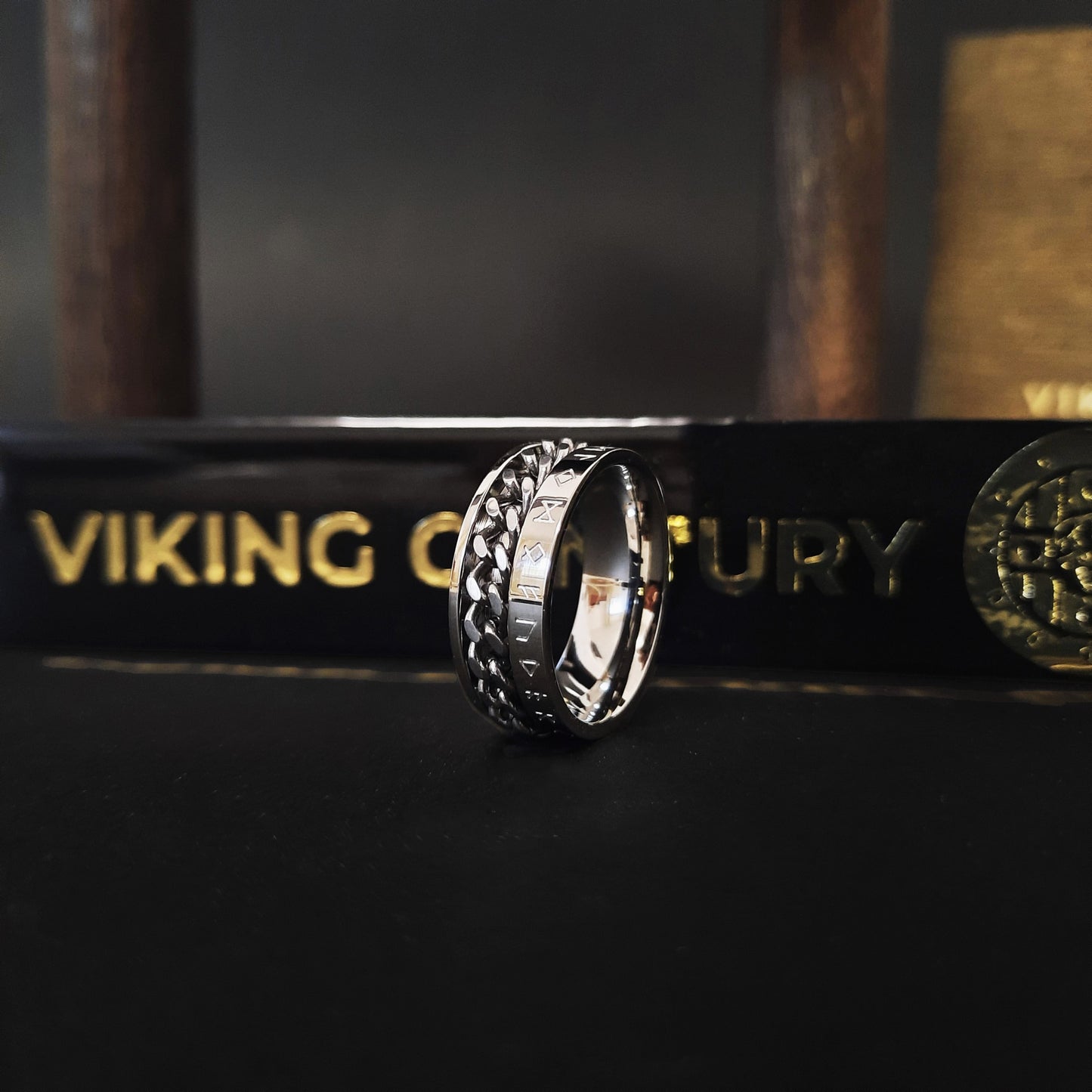 Runic Chain Ring Viking Century