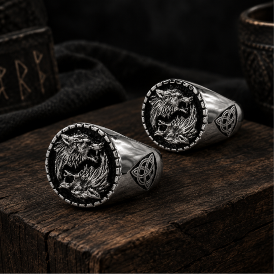Twin Wolfs Ring