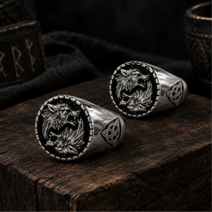 Twin Wolfs Ring