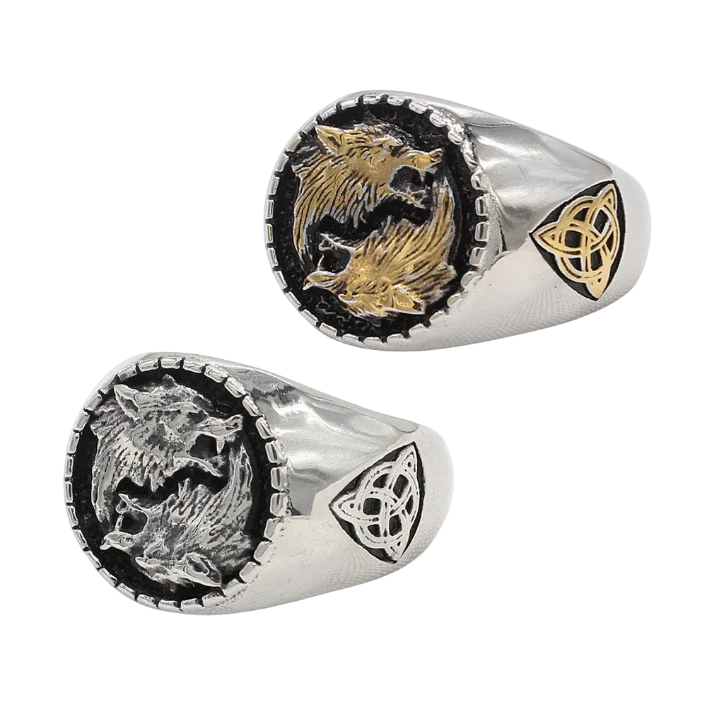 Twin Wolfs Ring