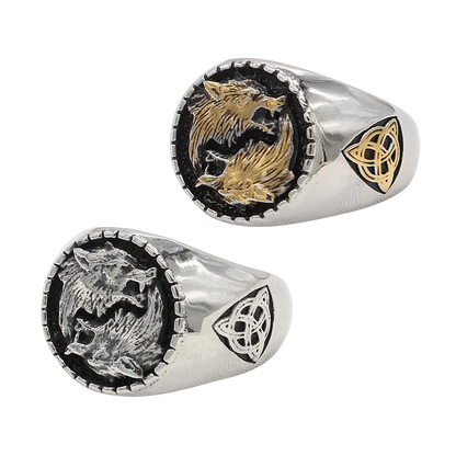 Twin Wolfs Ring