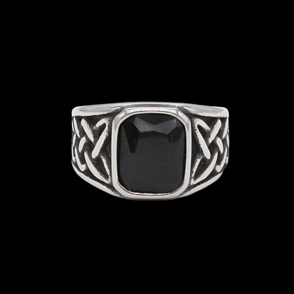 Viking Stone Ring black