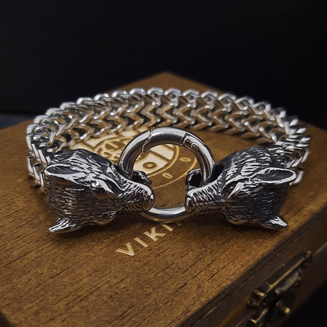 Silver & Gold Wolf Bracelet by Justin Rivard, Cree – Spirits of the West  Coast Art Gallery Inc