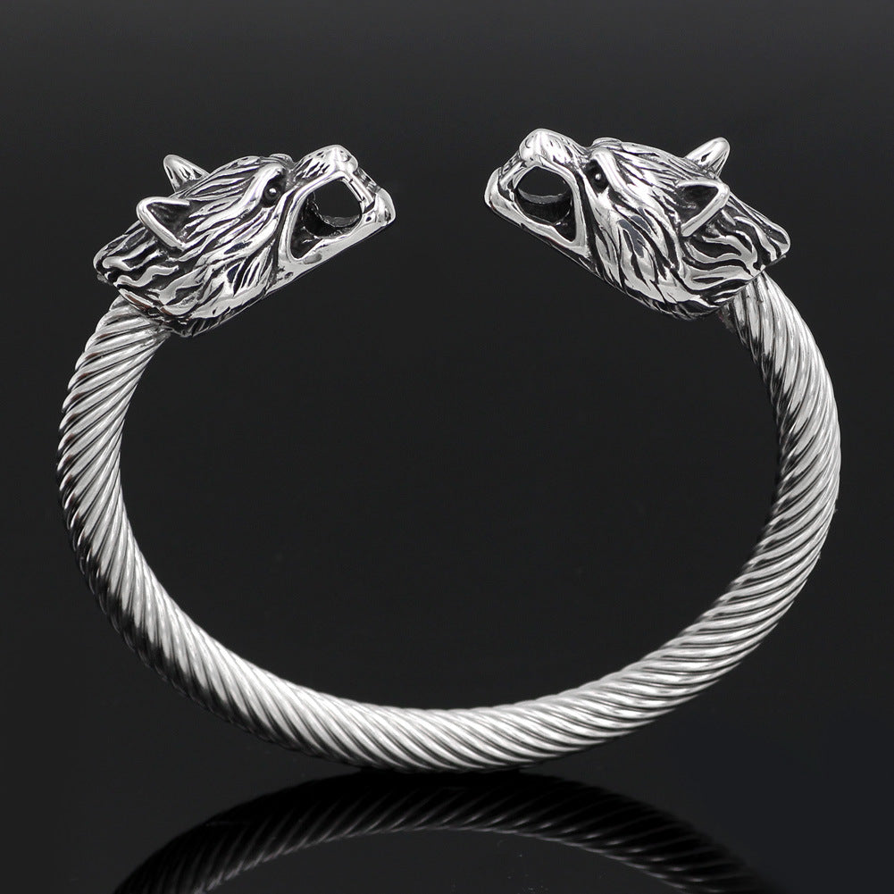 Double Wolf Bracelet - Viking Century