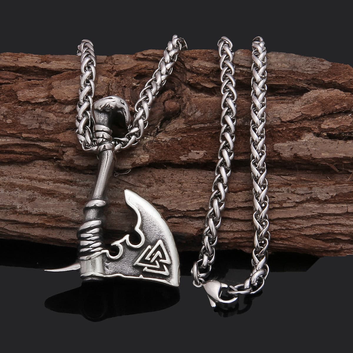 The Valknut Axe Necklace - Viking Century