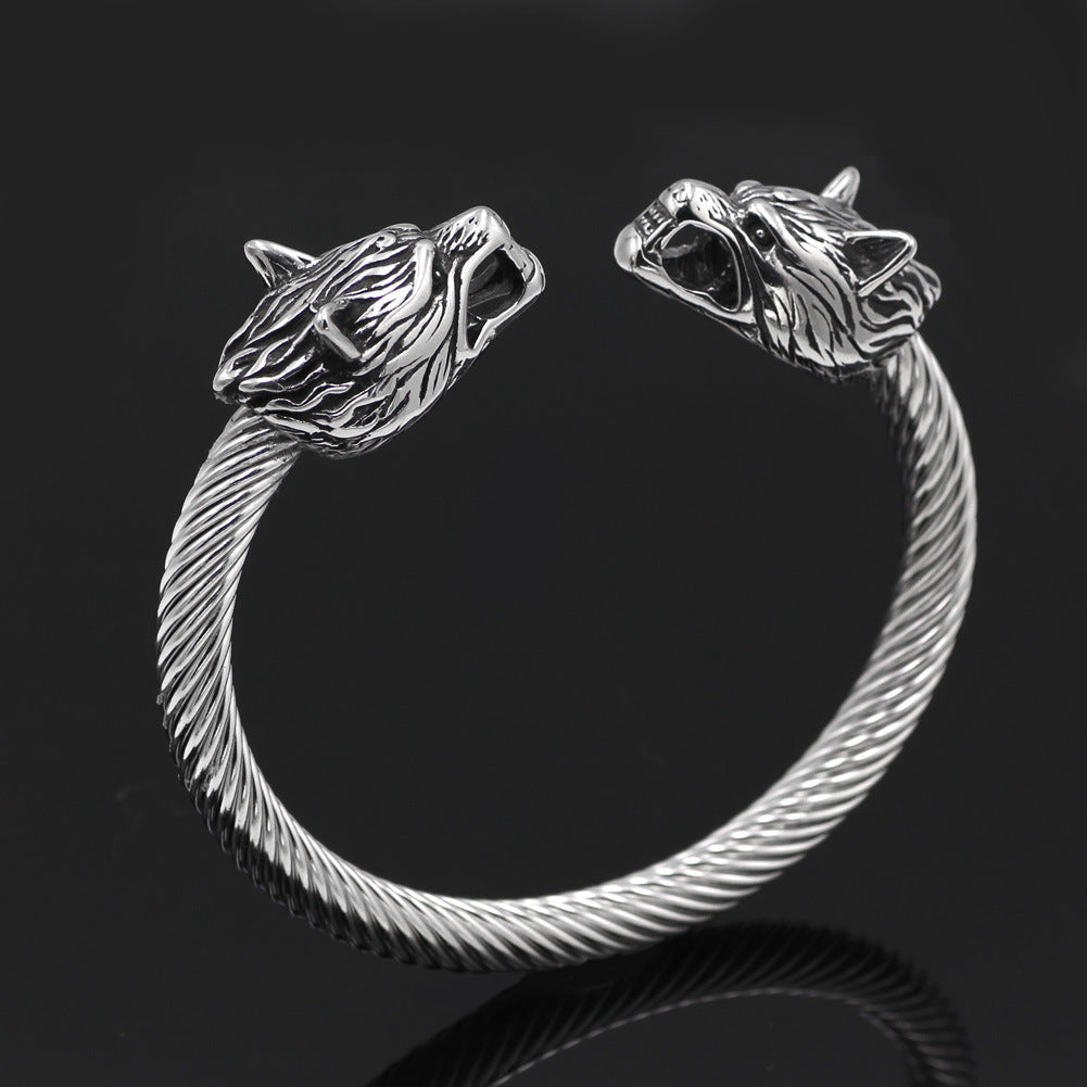 Double Wolf Bracelet - Viking Century